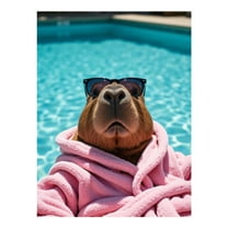 Diamond Art Kit for Adults, Poolside Relaxing Capybara Style Diamond Painting for Adults Beginners, 5D DIY Diamond Art Painting Kits, Colorful Diamond Painting Craft for Home Decor 12x16