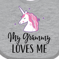 thumbnail image 4 of Inktastic Grammy Loves Me Unicorn Girls Girls Baby Bib, 4 of 4