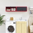 thumbnail image 7 of AUHUP Steel Wall Cabinet, Metal Wall Mounted Storage Cabinet Organizer for Garage, Office, Kitchen, Red Black, 32"W x 14"H x 13"D, 7 of 7