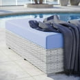 thumbnail image 6 of Modway Convene Outdoor Patio Rectangular Ottoman in Light Gray Light Blue, 6 of 6