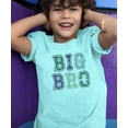 thumbnail image 4 of Cute Big Bro Shirt for Boys Blue and Green Letter Big Brother Sibling T-Shirt Chill Shirt Youth Medium, 4 of 5