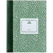 National Laboratory Notebook, 5 x 5 Quad Ruling, Green Marble Cover, 10.125" x 7.875", 96 Sheets (53110)