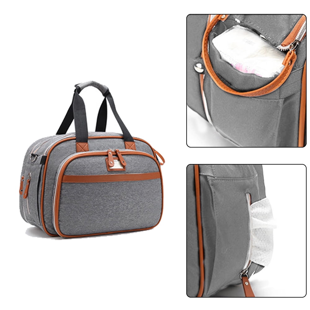 Baby Diaper Bag with Changing Station Mummy Bag Portable Detachable Folding Bed with Bassinet Bed Mat Dad Mom Travel bag