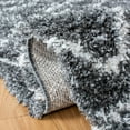 thumbnail image 5 of SAFAVIEH Pro Lux Marie Geometric Shag Area Rug, Dark Grey/Ivory, 8' x 10', 5 of 8