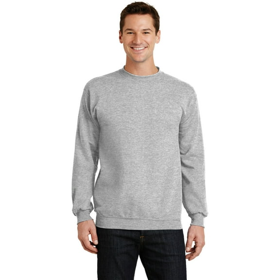 Port & Company Core Fleece Crewneck Sweatshirt-S (Ash)