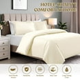 thumbnail image 5 of Superior Cotton Blend 600 Thread Count Duvet Cover Set, Twin, Ivory, 5 of 6