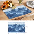 thumbnail image 6 of Abstract Pine Trees Placemats Set of 4 Blue Forest Fogged Mist Contemporary Zen Place Mats Indoor Wipeable Table Mats Washable Cloth Dining Table Placemats for Kitchen Holiday Party Decor 13x19 Inch, 6 of 9