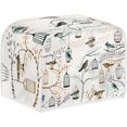 thumbnail image 2 of UNICEU Bird Print Toaster Cover 4 Slice Dustproof Bakeware Protector Small Kitchen Appliance Dust Covers Protection, 2 of 7