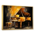 thumbnail image 2 of Designart "Jazzed Keys In Black And Yellow Piano I" Music Floater Framed Wall Decor, 2 of 5