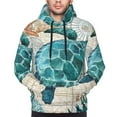 thumbnail image 4 of Bingfone Watercolor Sea Turtle Men'S Drawstring Hoodie Long Sleeve Pocket Sweatshirts-Large, 4 of 9