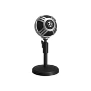 Arozzi - Sfera PRO Professional Grade Gaming/Streaming/Office USB Microphone - Cardioid, Cardioid -10dB, and Omnidirectional Polar Patterns, Boom Arm Compatible - Silver