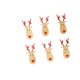 thumbnail image 5 of 6 etiquetas de madera para colgar en el árbol de Navidad con clips para repisas de chimenea. Reno rojo, 5 of 9