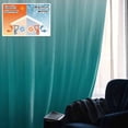 thumbnail image 5 of Teal Ombre Blackout Curtains for Bedroom/Living Room, Pinch Pleated Black Out Curtains, Contemporary Gradient Abstract Art Room Darkening Window Drapes with Hooks 2 Panels, 39"x70", 5 of 8