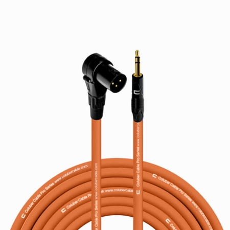 Columber Cable - Right Angle 3-Pin XLR Male to 3.5 TRS Male 3-Pin Connector
