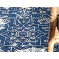 thumbnail image 5 of Unique Loom Botanical Collection Traditional Floral Border Transitional Indoor and Outdoor Flatweave Area Rug, 8' x 11' 4", Navy Blue/Beige, 5 of 5