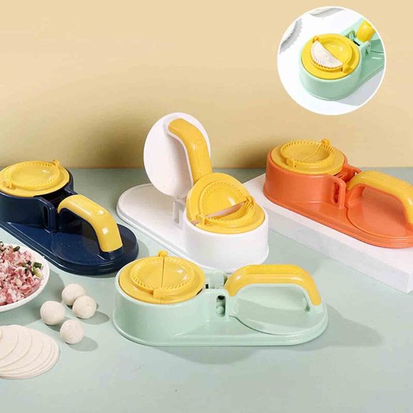 Iumwxz Kitchen Gadgets Dumpling Skin Presser Home Kitchen Bun Mould Multifunctional 2-In-1 Skin Presser Kitchen Utensil Set White Plastic Rollback