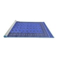 thumbnail image 2 of Ahgly Company Machine Washable Indoor Round Oriental Blue Industrial Area Rugs, 4' Round, 2 of 4