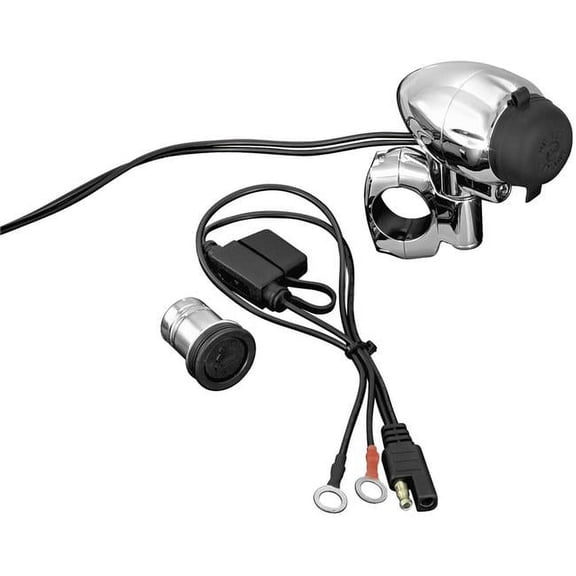 Kuryakyn 1423 Electrical Power Point for 1in. Handlebars - Universal