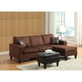 thumbnail image 2 of Robyn Sectional Sofa with Ottoman & 2 Pillows, Brown, 2 of 2
