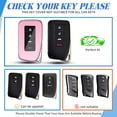 thumbnail image 2 of Key Fob Cover Compatible with Lexus ES GS NX LS RX RC GX LX 570 200 250 350 460 300 F 450h 600h Keychain Case Holder Protector,Pink, 2 of 6