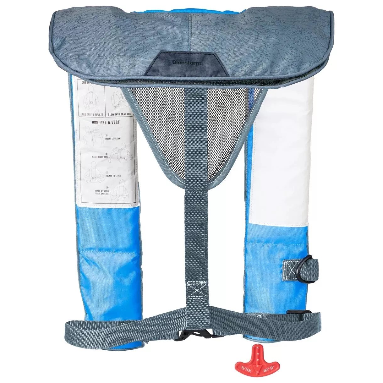 Bluestorm Cirrus 26 Inflatable Life Jacket USCG Approved Type 4 PFD Coastal Blue