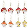 thumbnail image 1 of Pendientes MIGUO STORE únicos y creativos con forma de seta con dibujos animados (4 unidades), 1 of 8