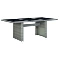 thumbnail image 7 of vidaXL 9 Piece Patio Dining Set with Cushions Poly Rattan Light Gray, 7 of 7