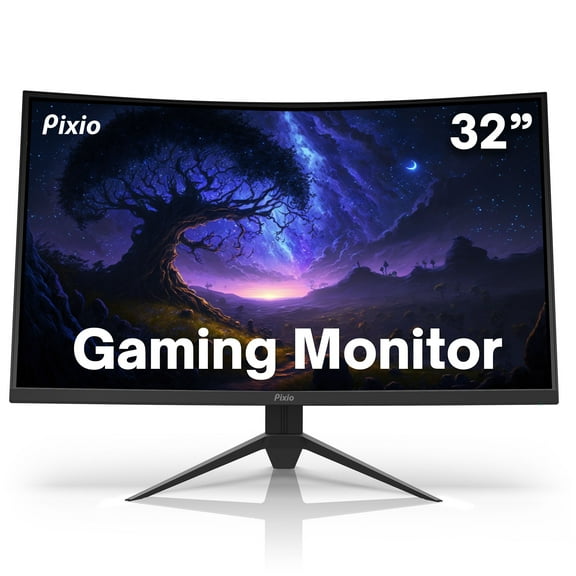 Pixio PXC325 32 inch 165Hz Refresh Rate FHD 1080p Resolution 1500R Curve VA Panel 1ms Response Time Adaptive Sync HDR Curved Gaming Monitor