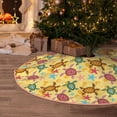 thumbnail image 5 of Fuzoiu Sea and Sand Print Christmas Tree Skirt,Xmas Christmas Decorations,Xmas Tree Mat for Farmhouse Holiday New Years Home Party Decor Tree Rugs-30", 5 of 6