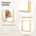 thumbnail image 4 of 2 Pcs Wooden Shadow Box Frame,Double Acrylic Dried Flower Frame,1.6 in/4 cm Hollow,Wood Color,Tabletop & Wall Decor,8 x 10 in, 4 of 6