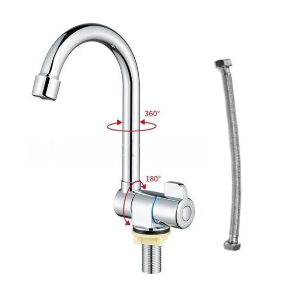 Caravan Folding Tap 360 Rotating Sink Tap Kitchen Bathroom RV Marine Cold And Hot Water Tap Boat Motorhome Camper Accessories ,Versatile