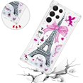 thumbnail image 5 of Slim Fit Phone Case for Samsung Galaxy S23 Ultra,Crystal Bling Quicksand Effect TPU Bumper Case with Four Corners Anti-Drop Protection Cover for Galaxy S23 Ultra,YBDT Iron Tower, 5 of 14