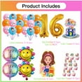 thumbnail image 2 of Ms Rachel Party Supplies 16th Decor Kit Balloons Birthday Cake Topper Decorations, 2 of 6