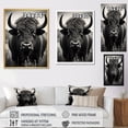 thumbnail image 4 of Designart "Bison Pasture Feasting" Animals Floater Framed Wall Decor, 4 of 7