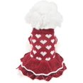 thumbnail image 2 of Dalrosia Dog Sweater Puppy Dress: Warm Pet Small Dogs Clothes Winter Dog Heart Sweater Doggy Sweatshirt Doggie Coat Cat Clothing Kitten Dresses, 2 of 6