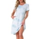 thumbnail image 1 of INSPIRE CHIC Camisones de Mujer Vestido de Lounge Pijamas Cuello Redondo con Bolsillos Noche M Azul Claro, 1 of 5