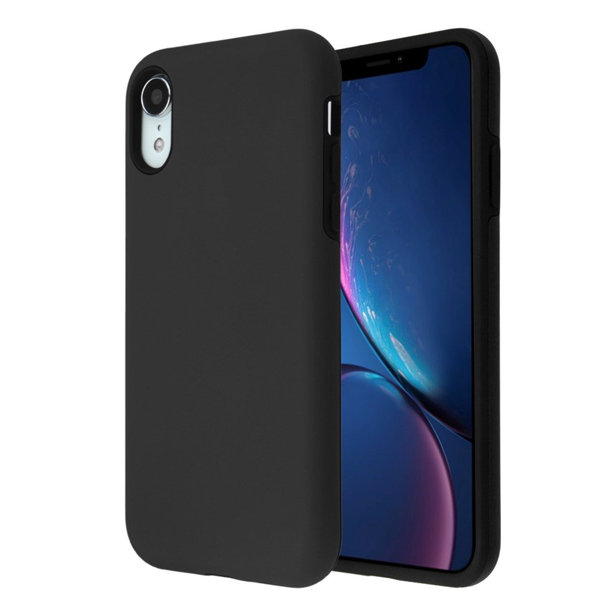 For iPhone XR Case by Insten Hard Plastic/Soft TPU Rubber Dual Layer