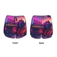 thumbnail image 5 of Lsque Western Style Dinosaur Printed Women's Running Shorts with Liner Pockets,Elastic Quick Dry Workout Athletic Gym Yoga Shorts,Womens High Waist Shorts-Small, 5 of 9