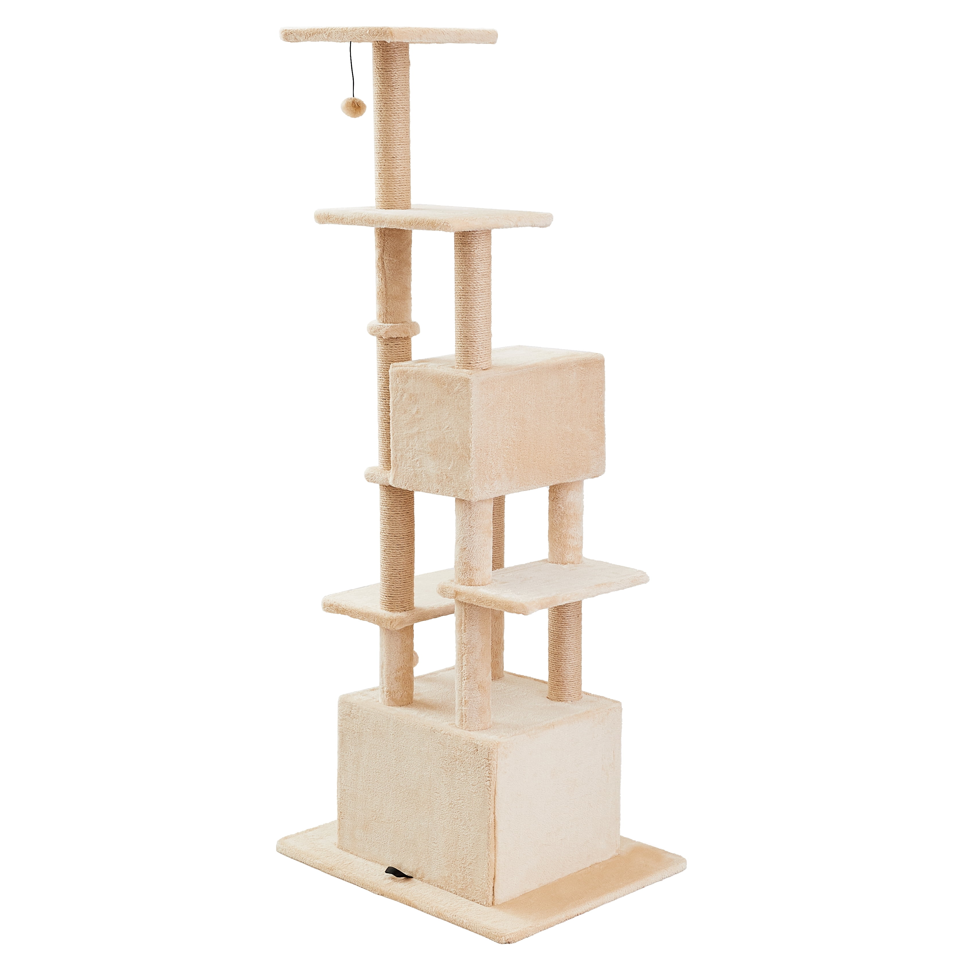 Two by Two Augusta - Beige Scratching Post Cat Furniture - 72 in. Tall