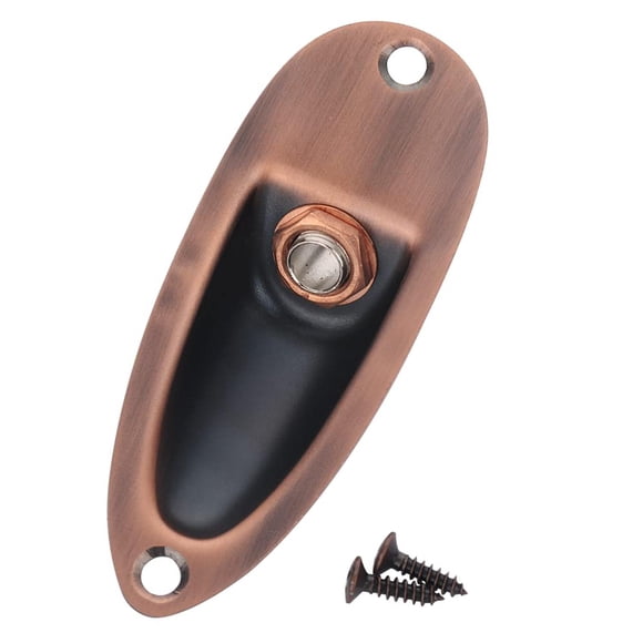 XIYANGJUAN - Conector de entrada para guitarra, cobre, color rojo, estilo barco, 1/4 pulgadas, con c