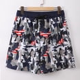 thumbnail image 5 of Tisuna Double Layer Swim Shorts For Mens Floral Print Elastic Waist Straight Leg Trunks With Pockets Comfort Fit Men'S Holiday Hawaii Board Shorts Blue Size L, 5 of 7