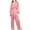 Pink, variant on Azrian Womens Pajamas,Women Long-sleeved V-neck Satin Finish Night-robe Pajama Pants Add Belt Suit L Size,Mint Green on
