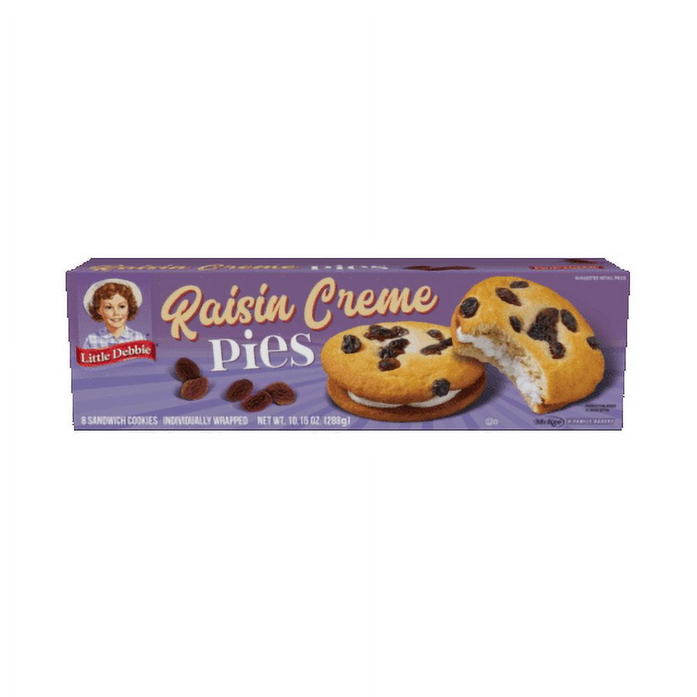 Little Debbie Raisin Crme Pies, 10.15 oz Per Box, 8 Count Per Box, 4 Boxes