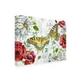 thumbnail image 2 of Canvas Wall Art - Jean Plout 'Floral Butterfly Garden A' Wall Art for Living Room, Bedroom, or Office Décor by Trademark Fine Art - 47 x 35 Inches, 2 of 4