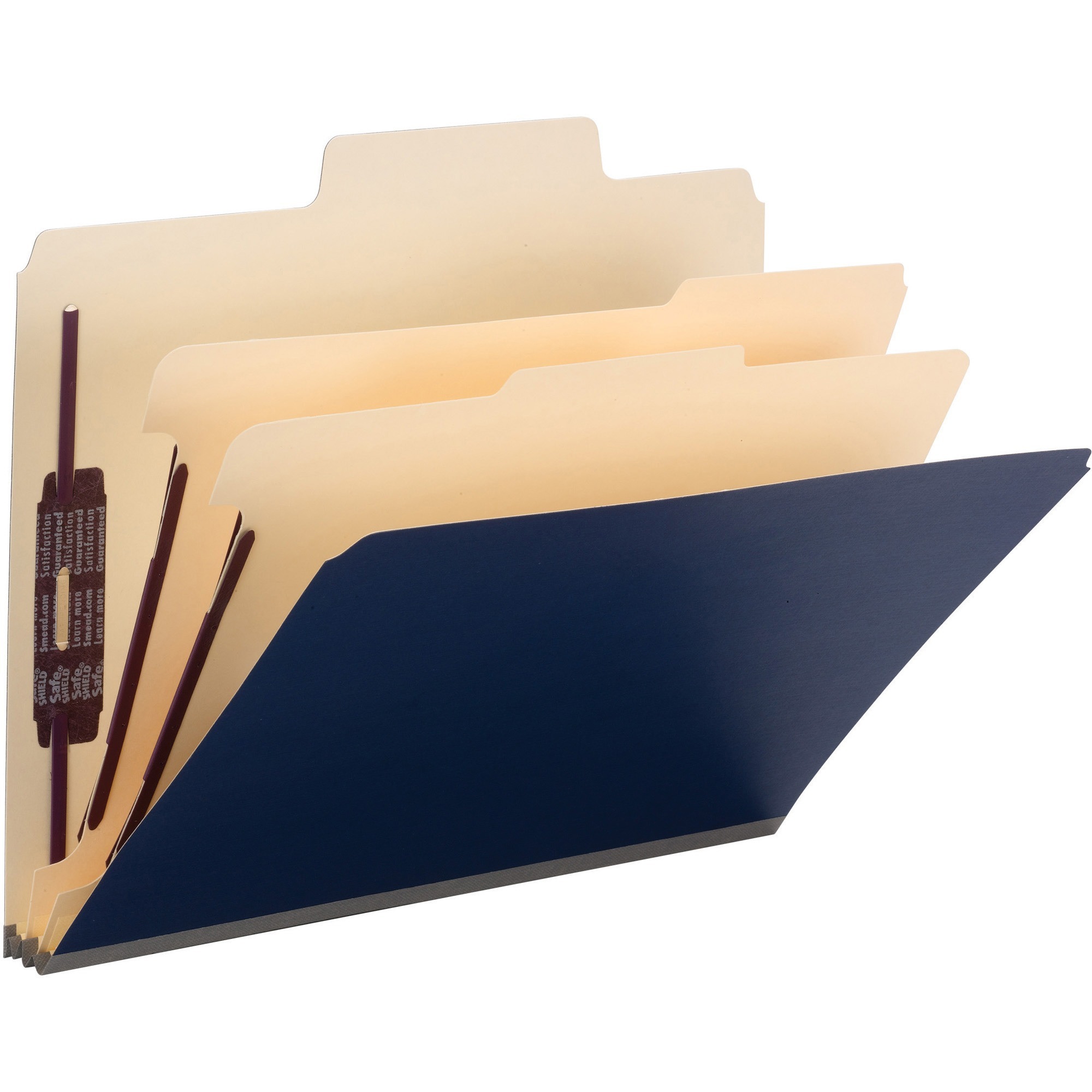 Smead Classification Folders 2 Dividers Letter 10/BX Dark Blue 14010