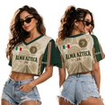 thumbnail image 3 of 2026 New Mexico Soccer Jersey Women, Printed Mexico National Team Design, Mexican Jersey Soccer Crop Top, Mens V-Neck Short Sleeve Match Day Athletic Casual Football Shirt for Adult, 3 of 6