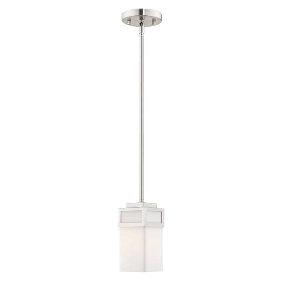 40191-91 Livex Lighting Harding - 1 Light Mini Pendant in Modern Style - 4.5 Inches wide by 10 Inches high-Brushed Nickel Finish -Traditional