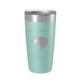 thumbnail image 1 of Lake Hutchinson Map Tumbler Travel Mug Insulated Laser Engraved Coffee Cup Florida 20 oz Teal, 1 of 1