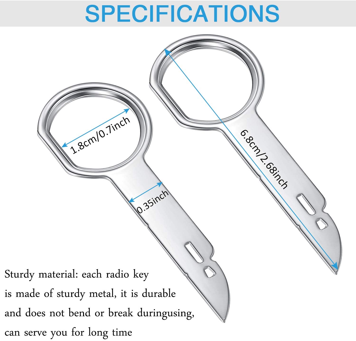 8 Pieces Radio Removal Tool Key Tool 