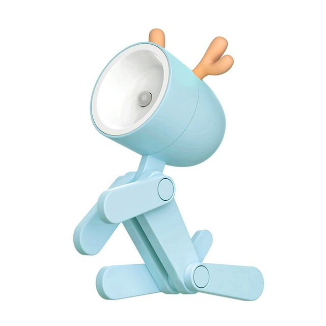 Yeacher Cartoon Night Light Kid Lamp Mini Deer LED Desk Lamps Cute DIY Portable with